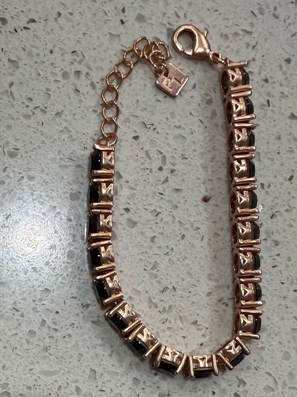 Park Lane "Burgundy" Rose Gold Impression Bracelet - Picture 6 of 7